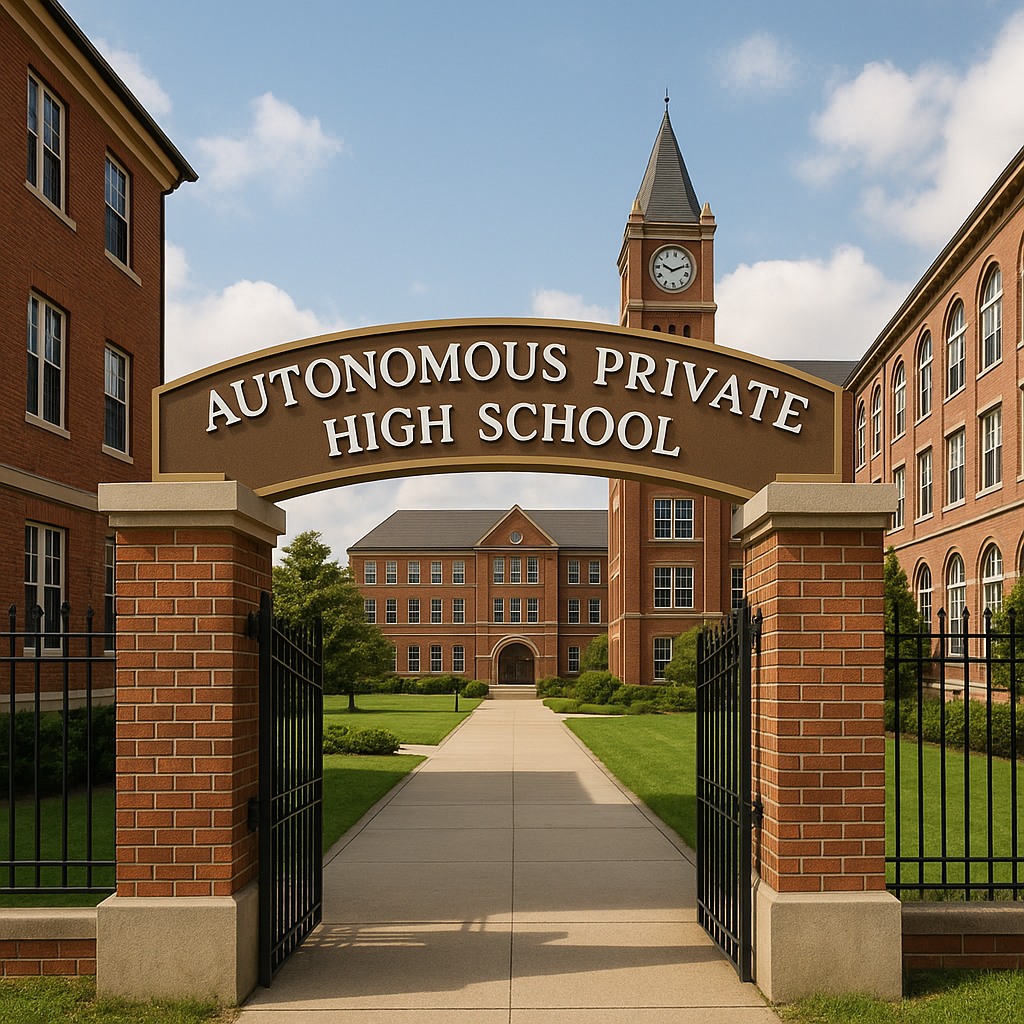 자사고 캠퍼스 모습: 자율형 사립고등학교의 상징적 이미지