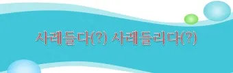 사레들리다 사레걸리다 사래들리다 맞춤법_19