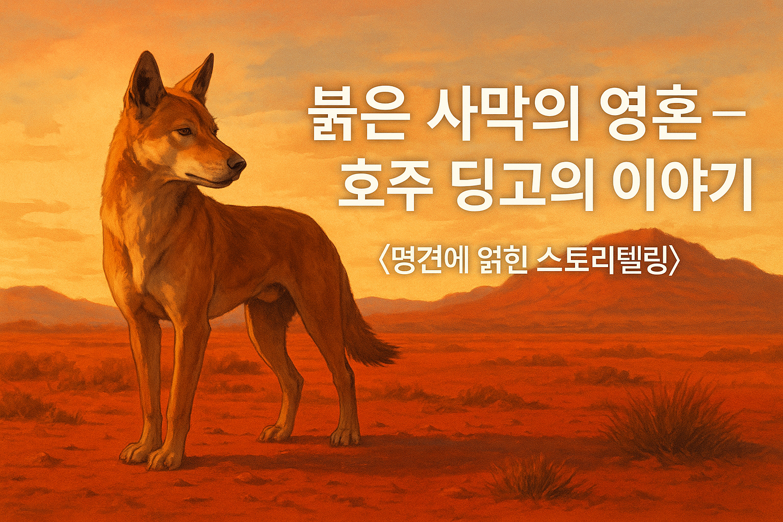 명견(名犬)에 얽힌 스토리텔링: 호주 딩고 이미지 &ndash; 붉은 사막의 영혼