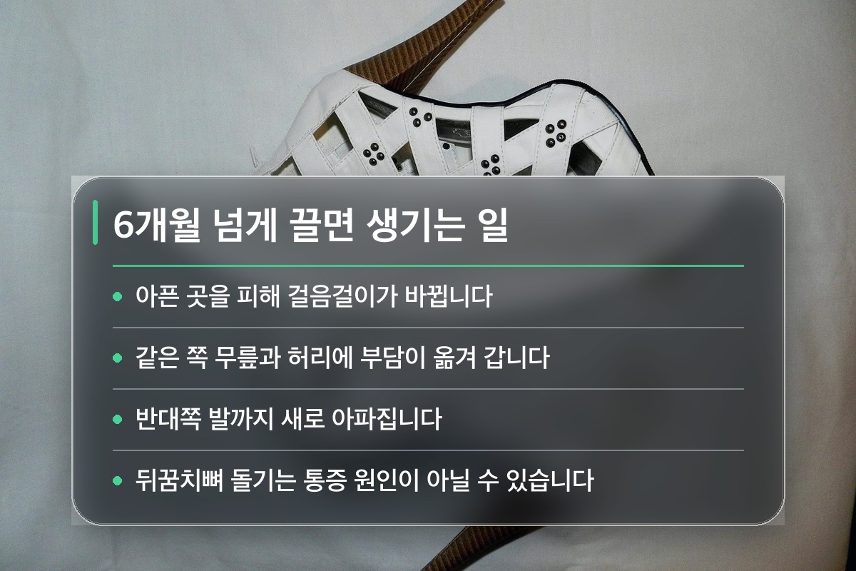 발뒤꿈치 통증 6개월 이상 끌면 어디까지 갈까요?