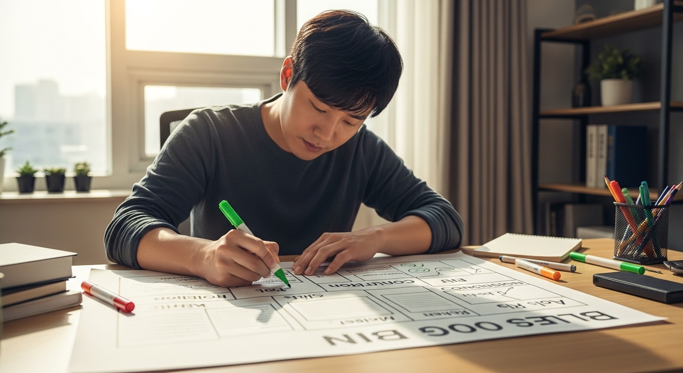 광고 흐름을 고려한 블로그 편집