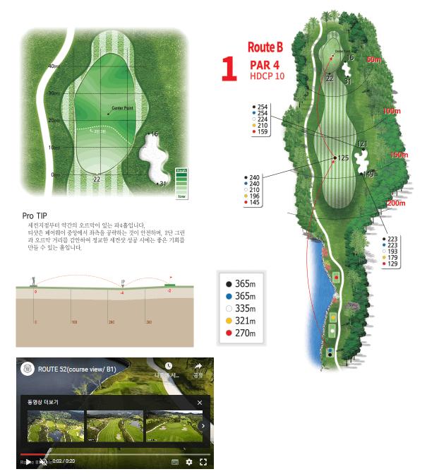루트52 컨트리클럽 루트B코스 공략도 01