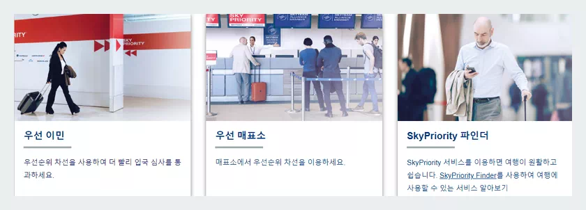 스카이팀 우선 매표