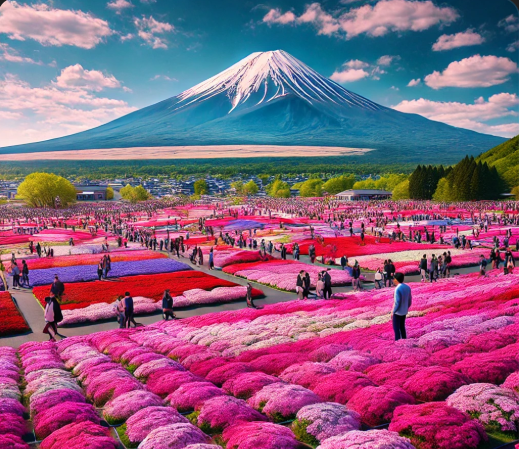 후지시바자쿠라 축제 이미지