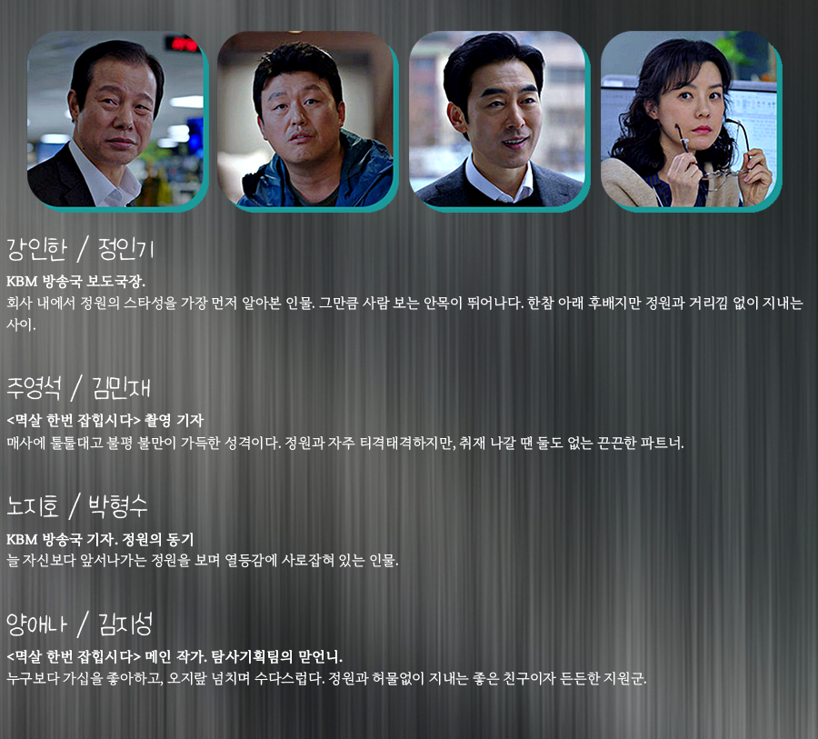 KBS 월화드라마 멱살 한번 잡힙시다 등장인물 : 출연진, 재방송