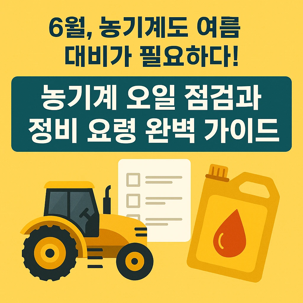 농작업안전관리 : 6월, 농기계도 여름 대비가 필요하다!