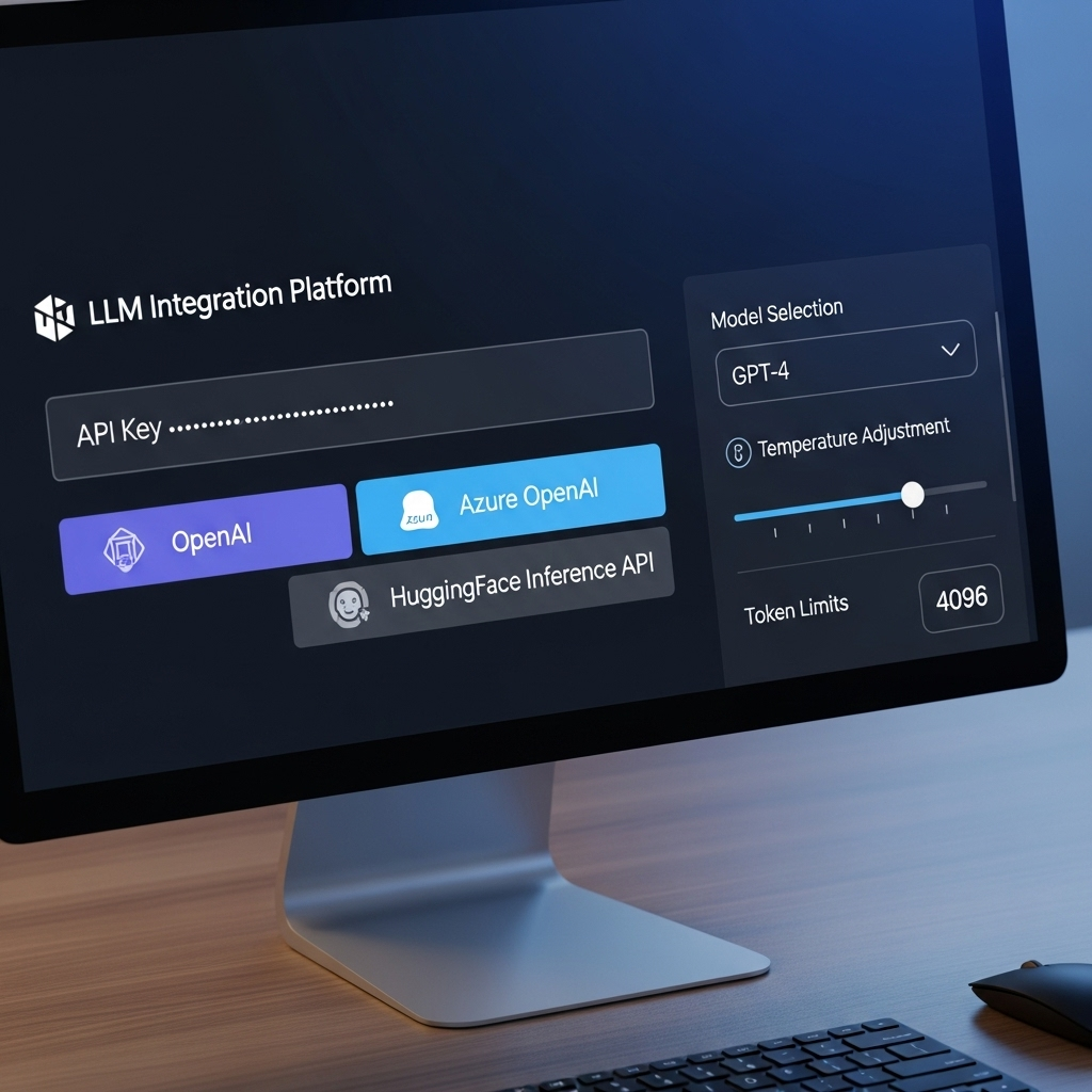 LLM 연동은 API 키 입력만으로 충분