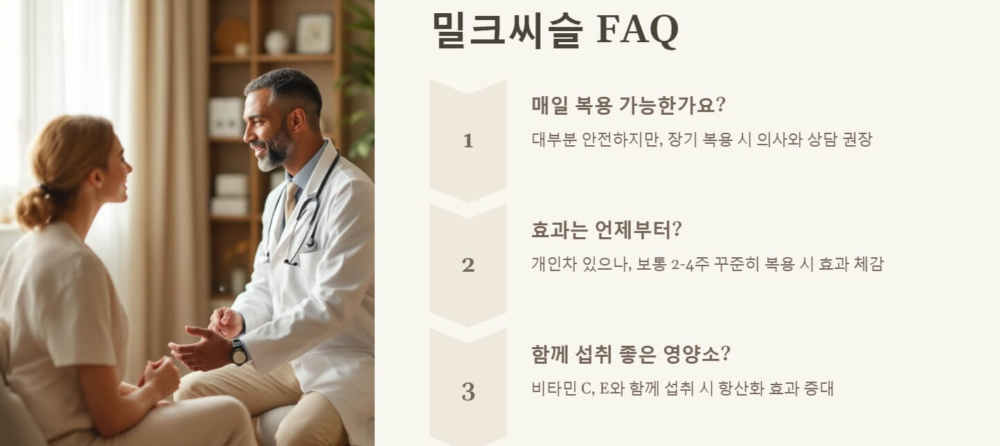 밀크씨슬 효과 복용법