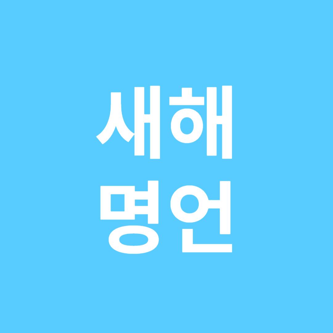 '새해' 명언