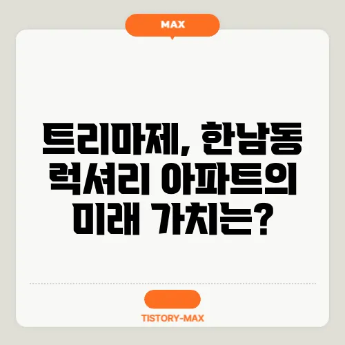 트리마제, 한남동 럭셔리 아파트의 미래 가치는?