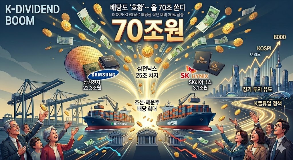 국내 증시 배당금 70조 시대, 삼성전자·SK하이닉스 배당주 투자 전략 바뀐다