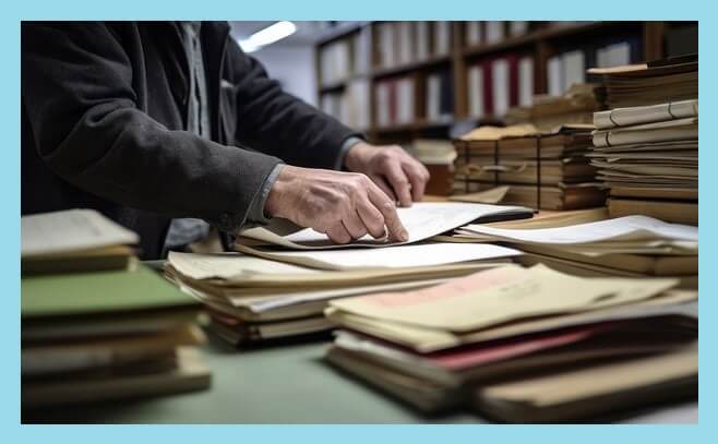 서류-정리하는-모습