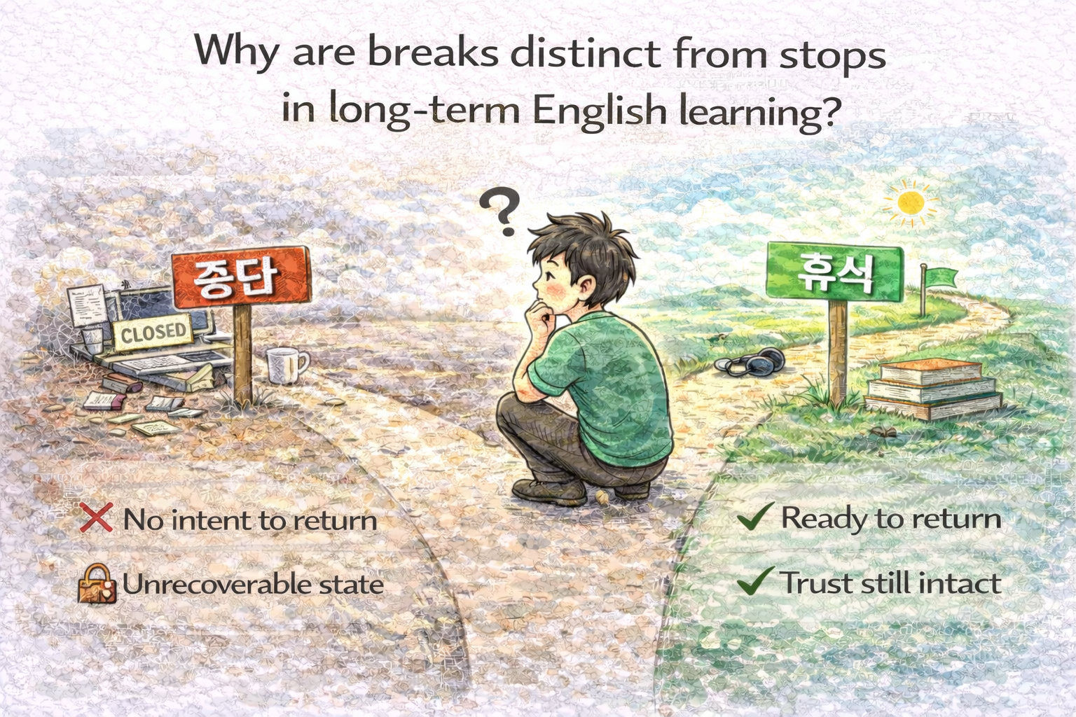 왜 장기 학습에서 중단과 휴식은 다르게 해석되어야 하는가