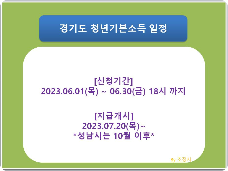 청년기본소득-신청일정