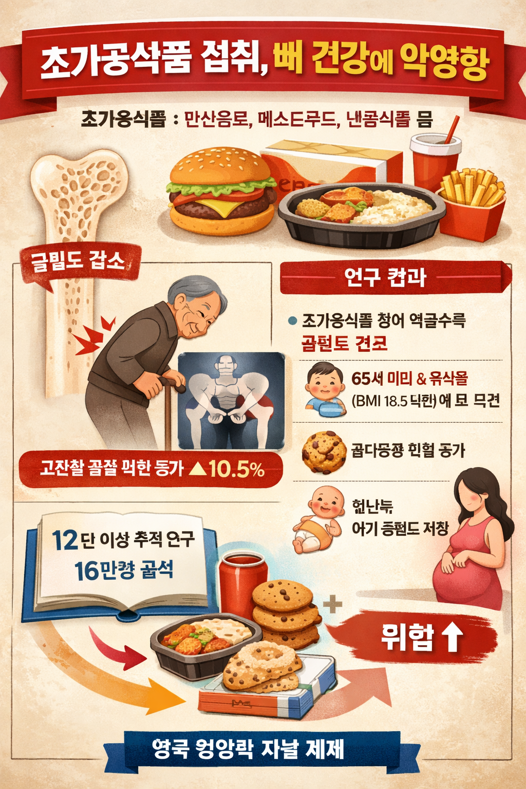 초가공식품과 뼈 건강 (골밀도, 골절 위험, 영양소)