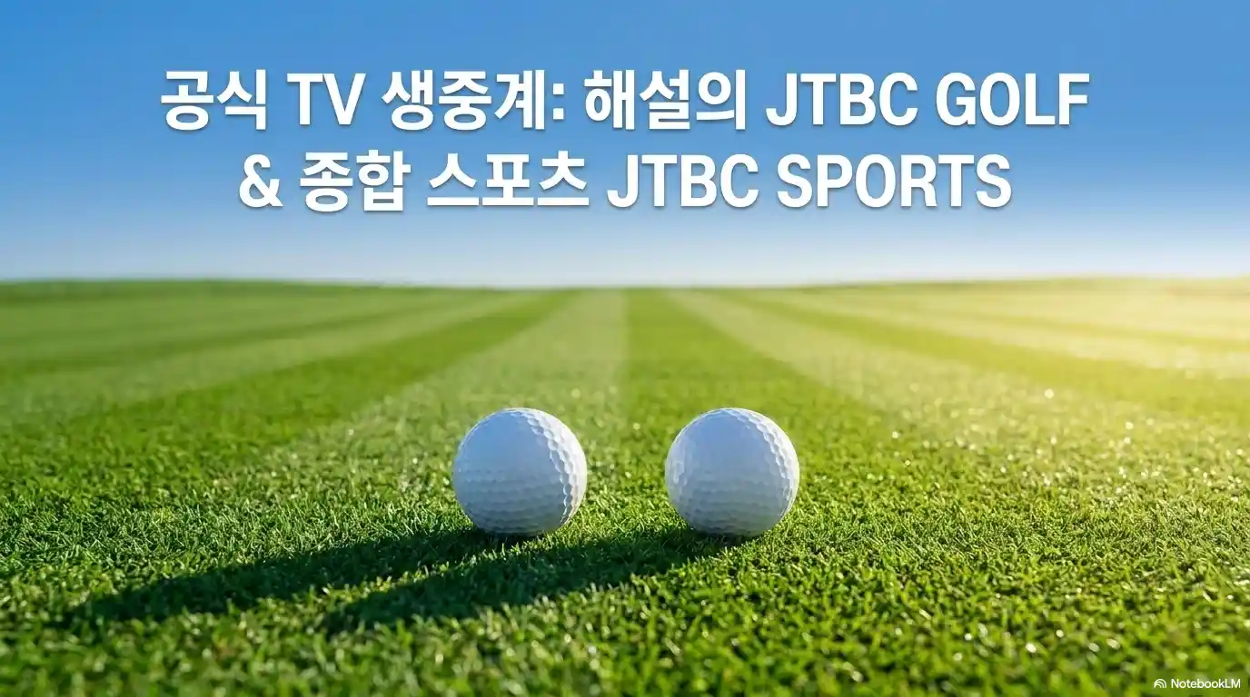 공식 TV 생중계 채널은 JTBC GOLF와 JTBC스포츠
