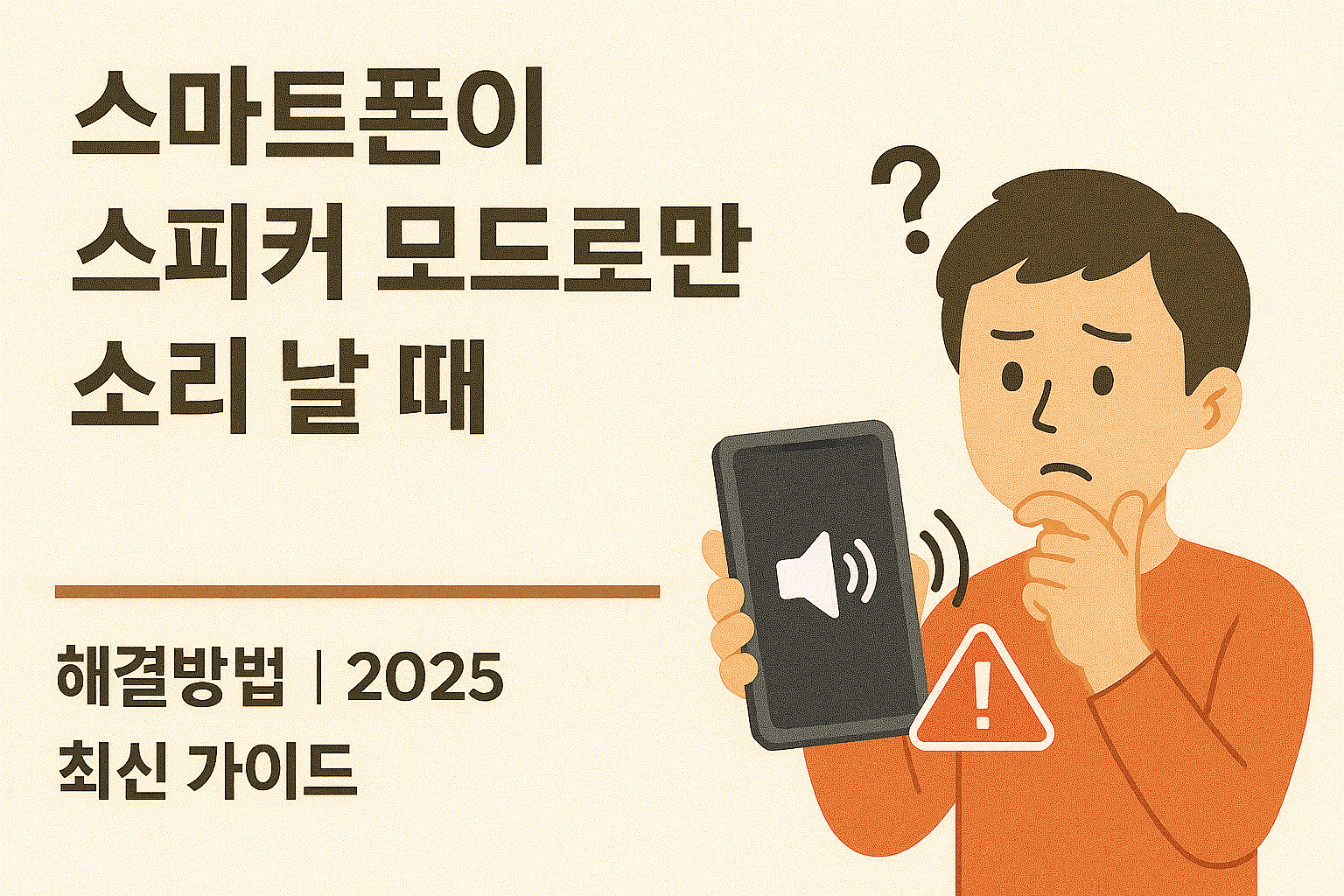 스마트폰이 스피커 모드로만 소리 날 때 해결방법 ❘ 2025 최신 가이드