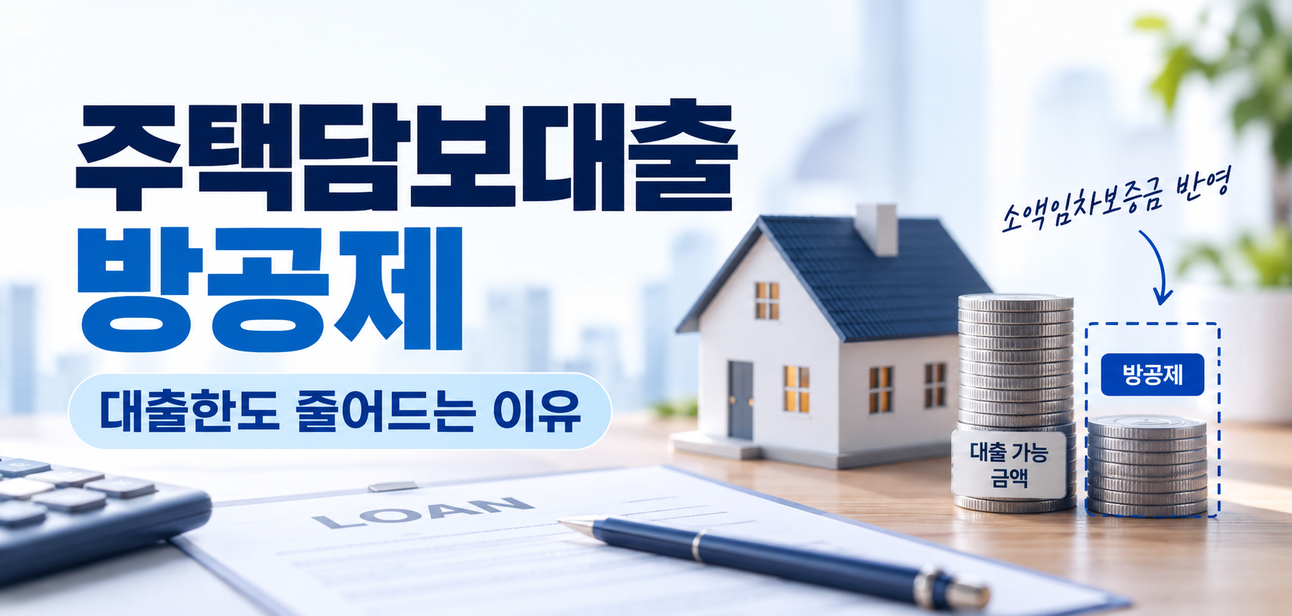 주택담보대출 방공제와 소액임차보증금 반영 구조 이미지