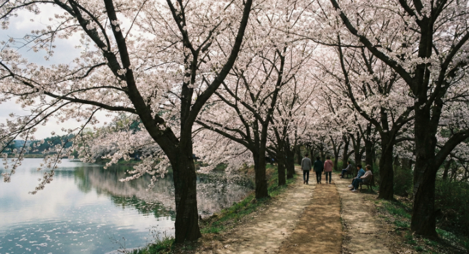 진해 군항제 길거리 사진