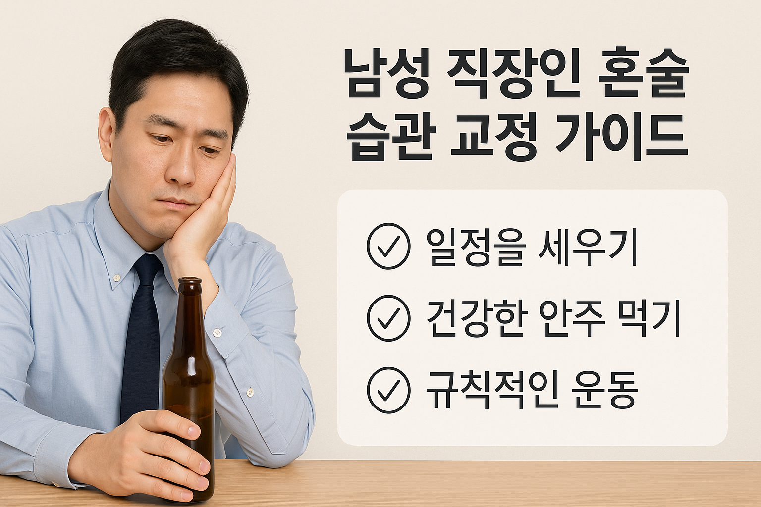 남성 직장인 혼술 습관 교정 가이드