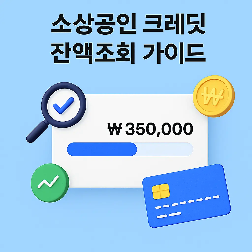 소상공인 크레딧 잔액조회 및 관리 가이드