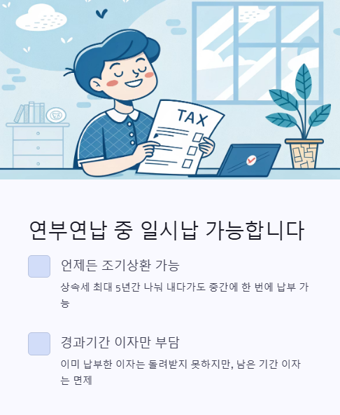 연부연납 중 일시납 가능 합니다