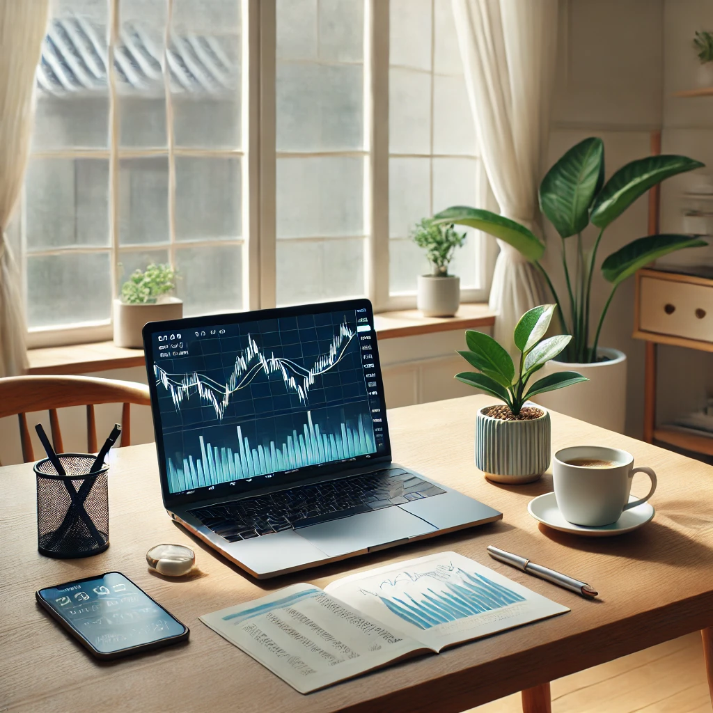 책상에 노트북 꺼내놓고 차 한잔 하면 차트분석