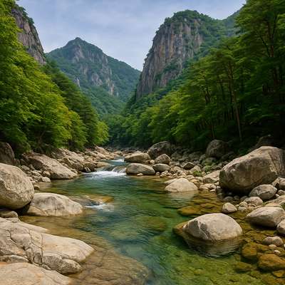 기암절경 계곡