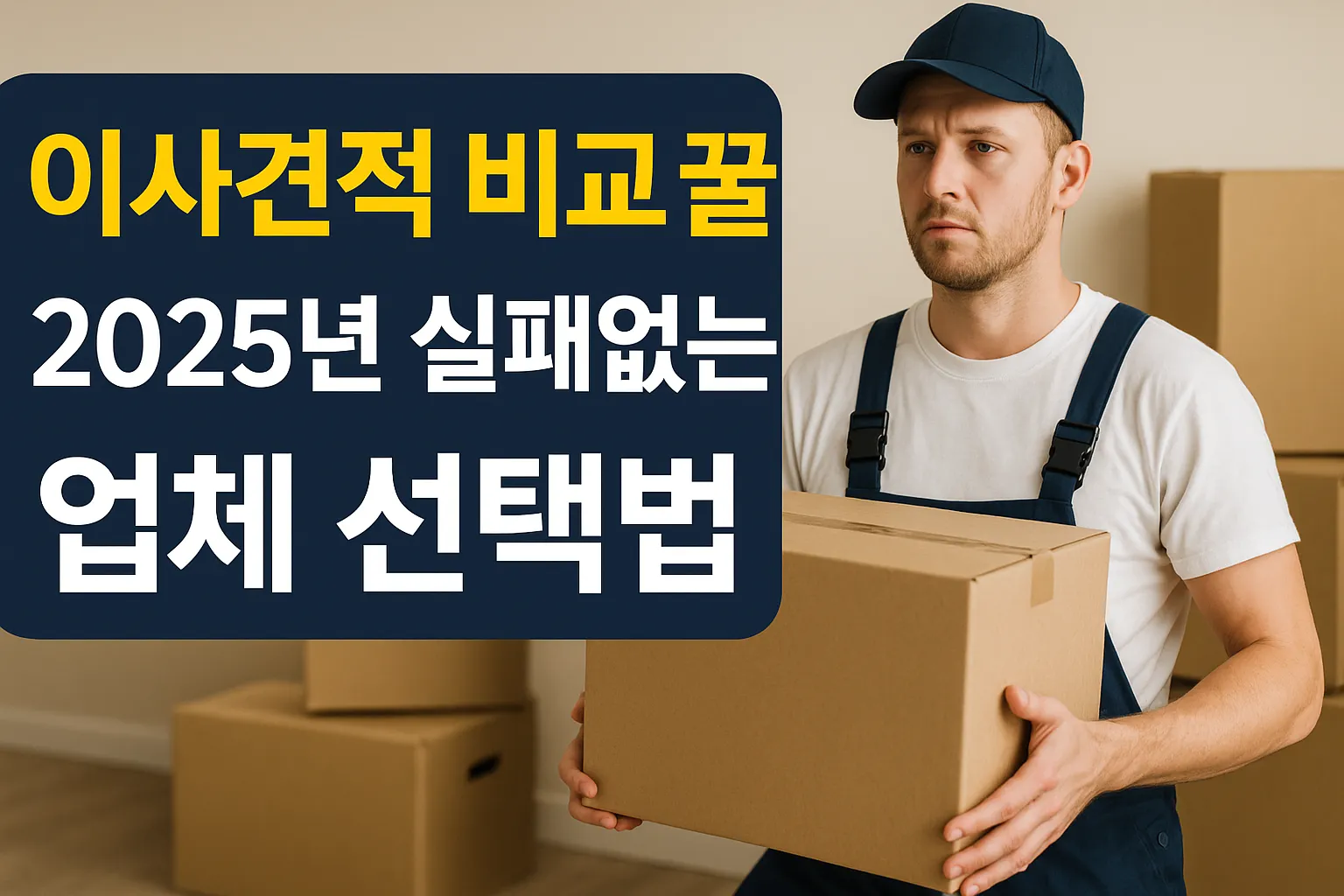 이사견적 비교 꿀팁 2025년 실패없는 업체 선택법