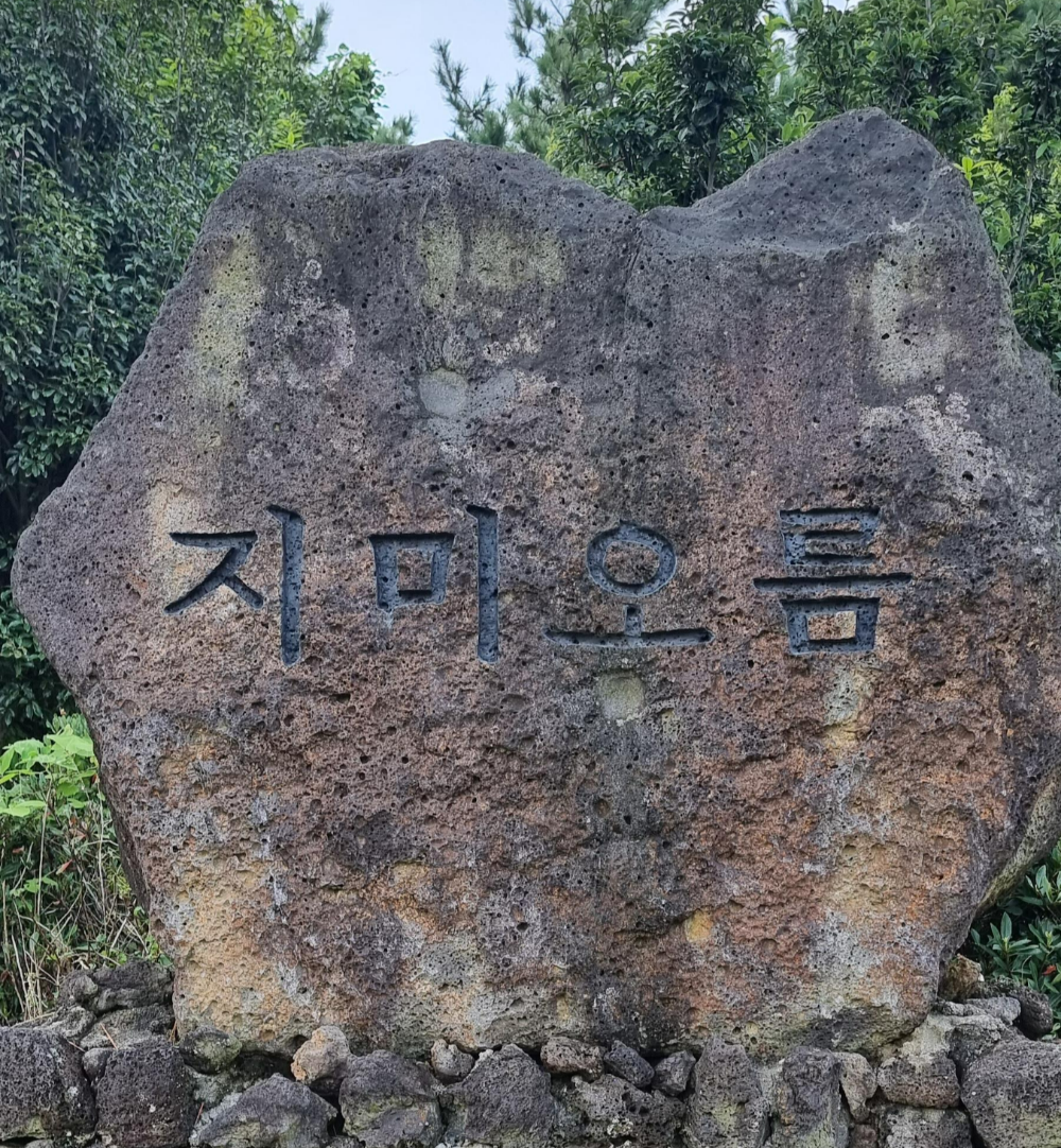 제주올레21코스 지미봉 비석