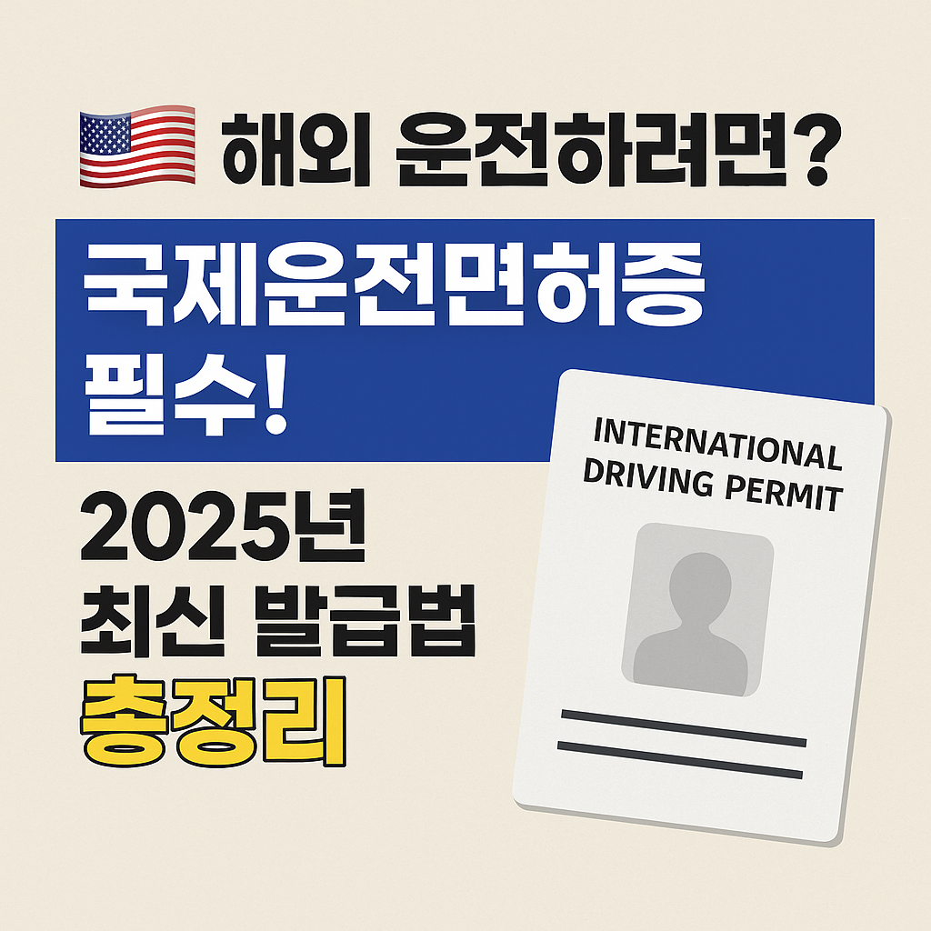 2025 국제운전면허증 발급 총정리