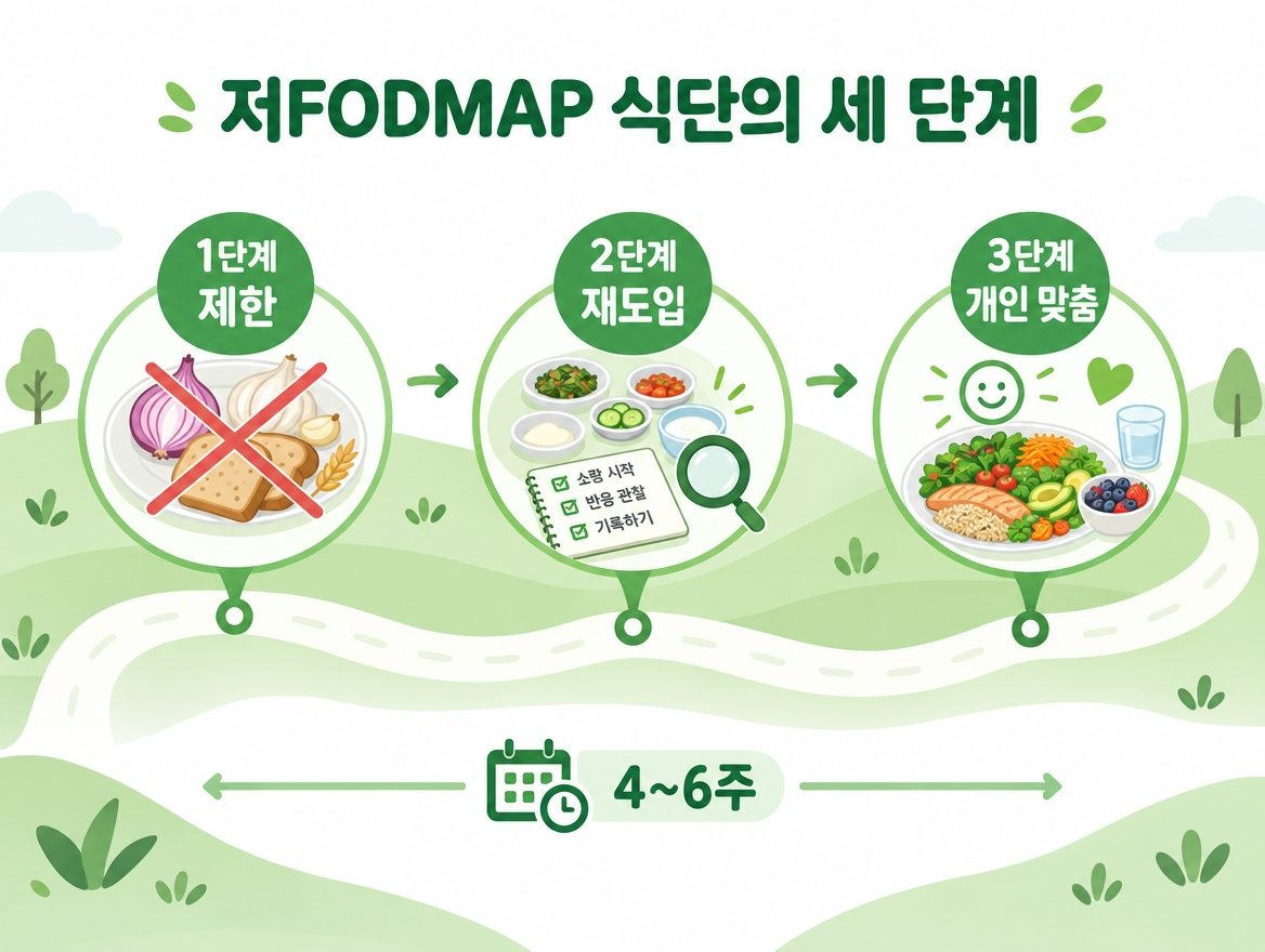 저포드맵 식단 기간 3단계 제한 재도입
