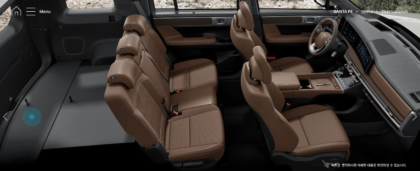 싼타페-실내이미지-5인승
