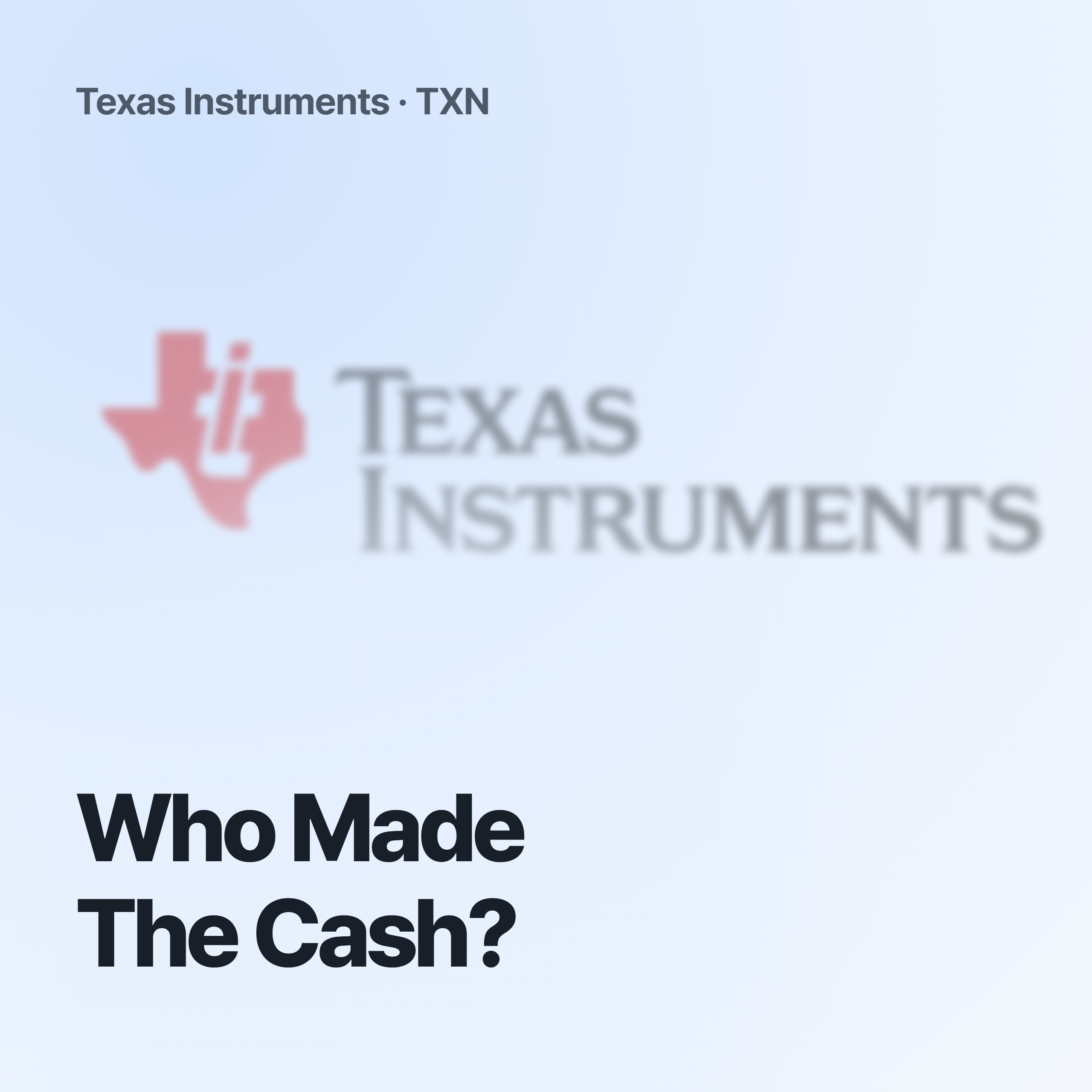 Texas Instruments (TXN) Stock Analysis: Cash Flow and Capex