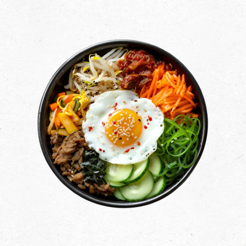 8월 제철나물로 만든 건강한 비빔밥에 계란후라이