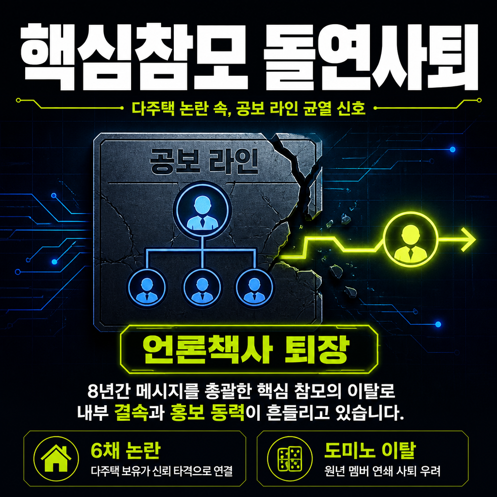 핵심참모 돌연사퇴