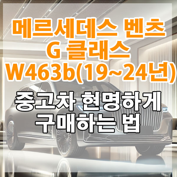 메르세데스 벤츠 G 클래스 W463b(19~24년) 중고차 현명하게 구매하는 법