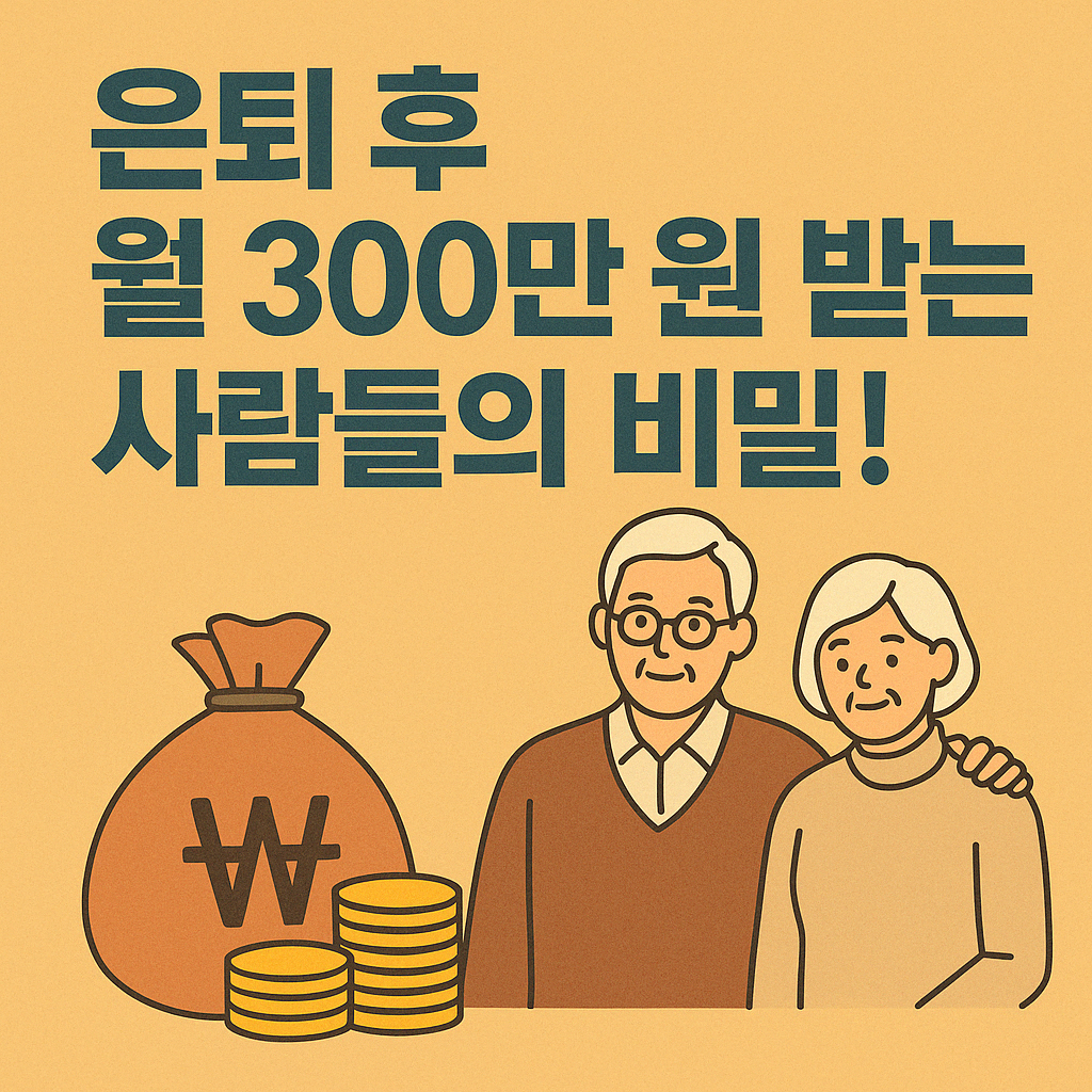 은퇴 후 월300만원 받는 노부부의 이미지