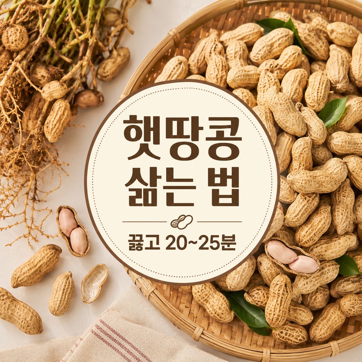 햇땅콩 삶는 법 끓고 20~25분
