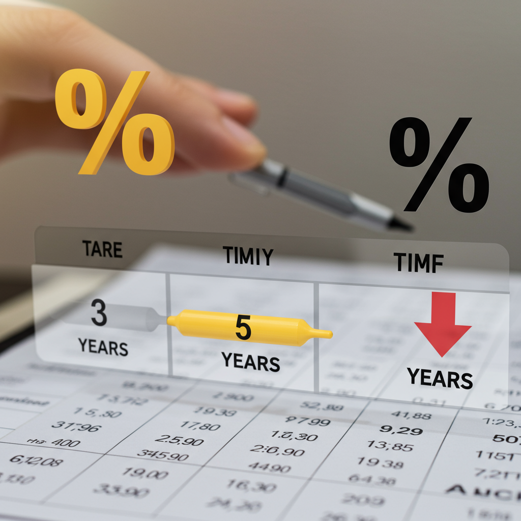 시간의 흐름과 함께 증가하는 할인율 기호