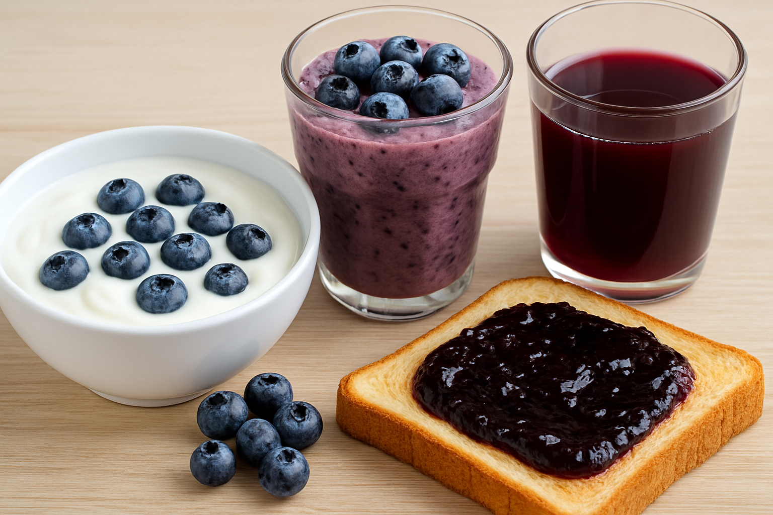 블루베리를 활용한 음식들