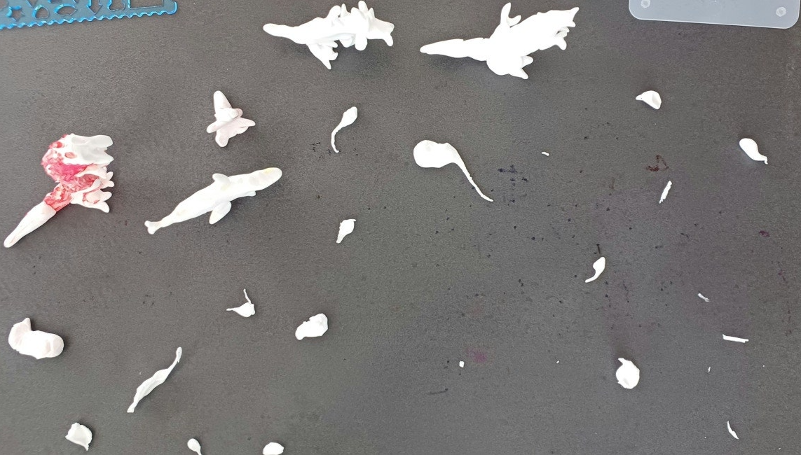 상어-공룡-물고기들을-천사점토로-만듦