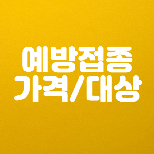 독감예방접종 가격, 무료 대상, 시기