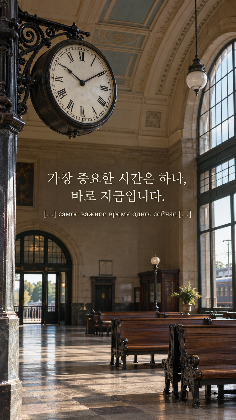 내가 바꿀 수 있는 지금 — 빈 기차역의 큰 시계