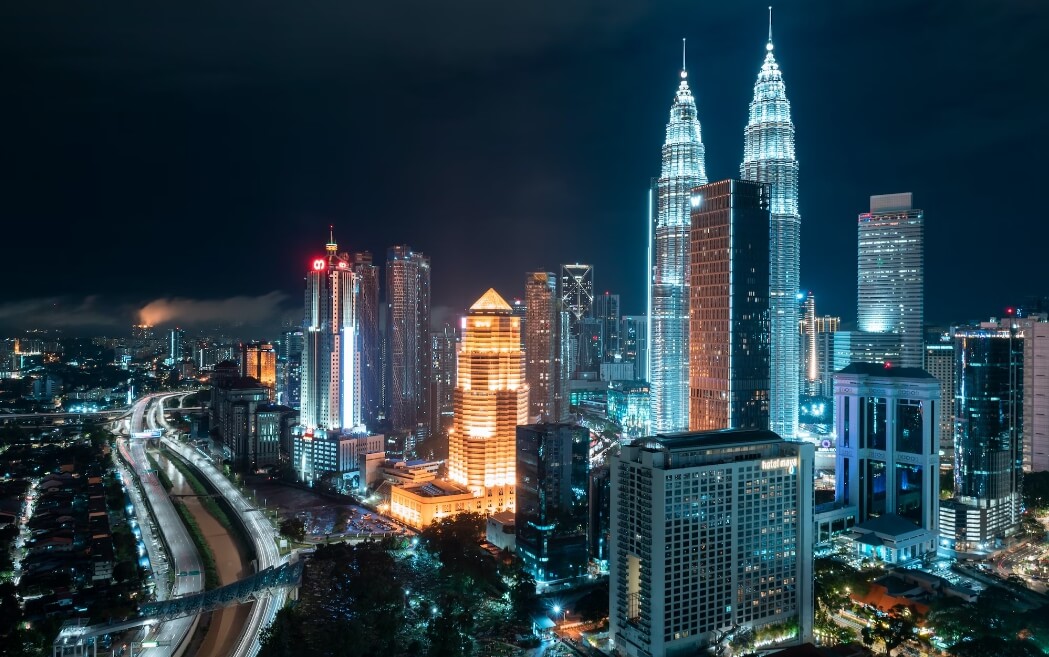 말레이시아 도시 풍경 예쁜 야경
