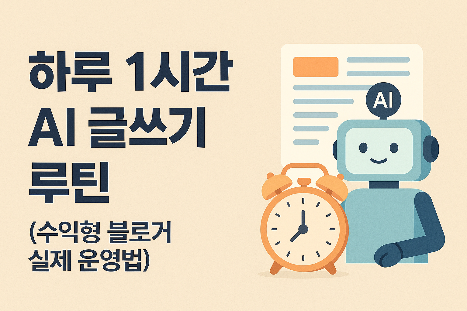 하루 1시간 AI글쓰기 루틴