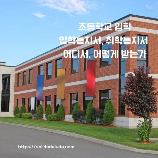 초등학교 입학통지서 취학통지서