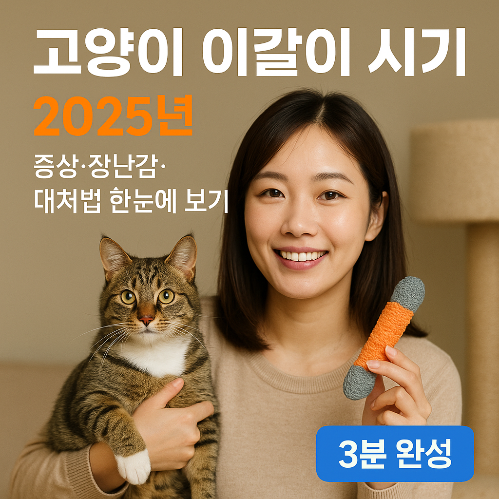 고양이 이갈이 시기 2025년 | 증상·장난감·대처법 한눈에 보기