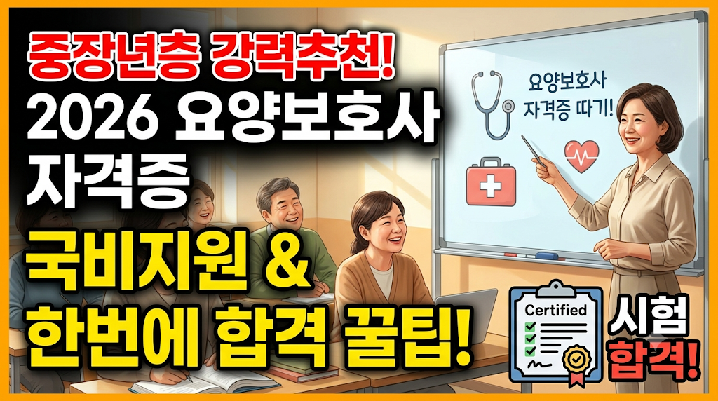 중장년층 강력추천 2026 요양보호사 자격증
