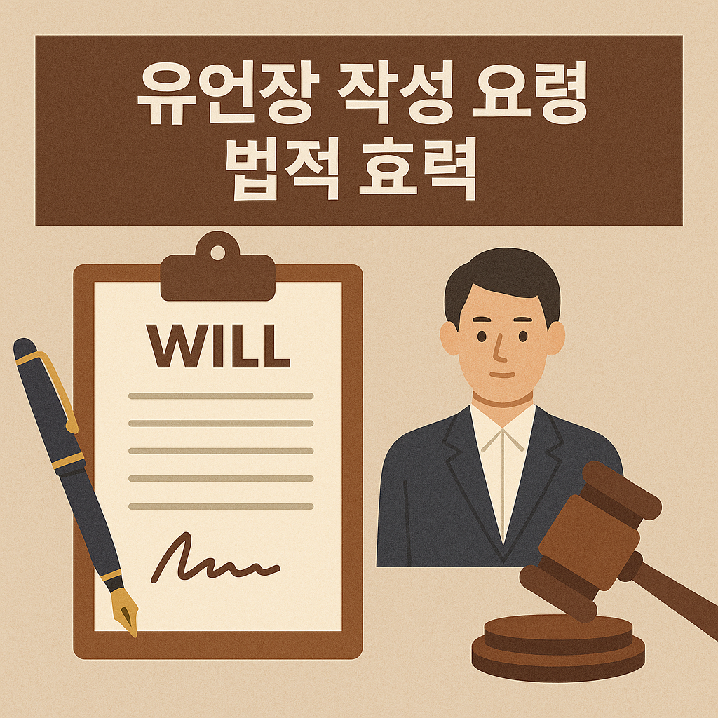 유언장 작성 요령과 법적 효력